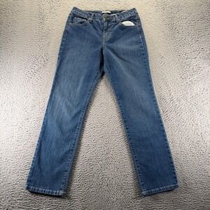 BandolinoBlu Mandie Jeans Women 10 Blue Denim Cotton Straight Leg Workwear Faded